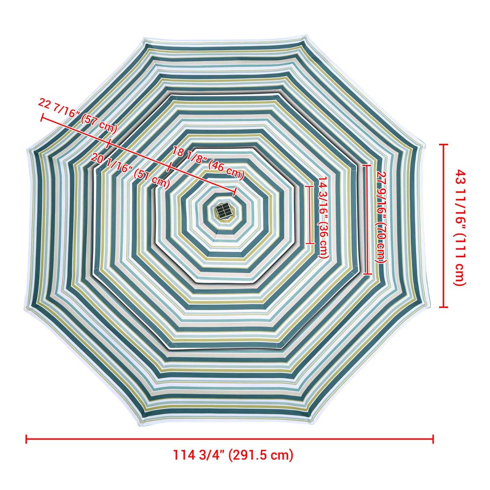 Patio Umbrella Canopy 10ft 8-Rib 3-Tiered Patio Umbrella Canopy 10ft 8-Rib 3-Tiered