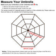 TheDisplayOutlet Patio Umbrella Canopy 10ft 8-Rib 3-Tiered Image