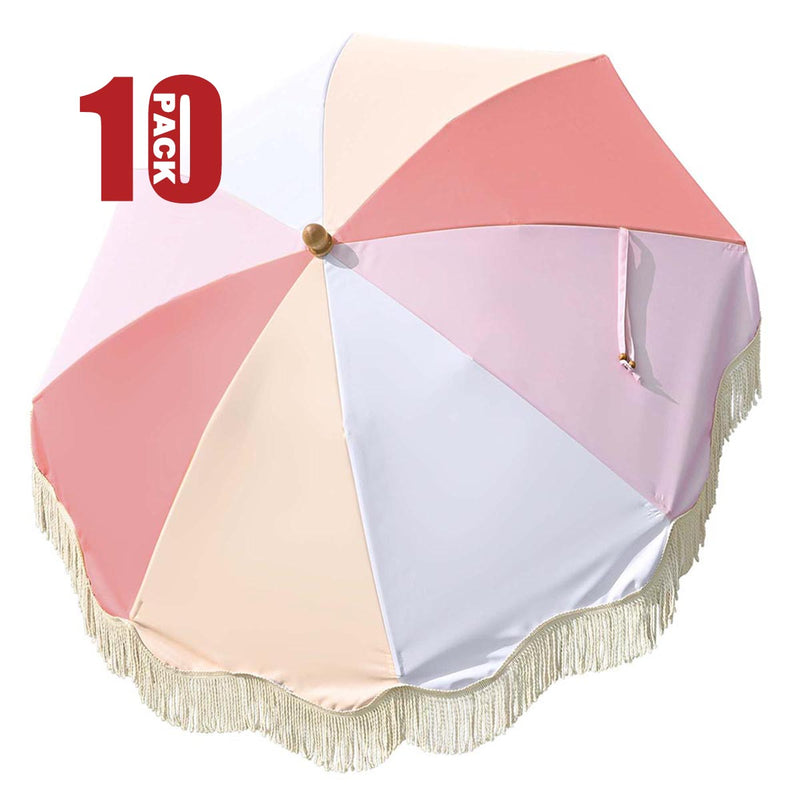 TheDisplayOutlet Patio Umbrella Canopy 6ft 8-Rib Palm Springs, Cosmo(10ct.) Image