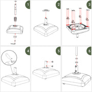 TheDisplayOutlet Patio Umbrella Weights w/ Wheels 88-143 lb for 1 7/8" Poles Image