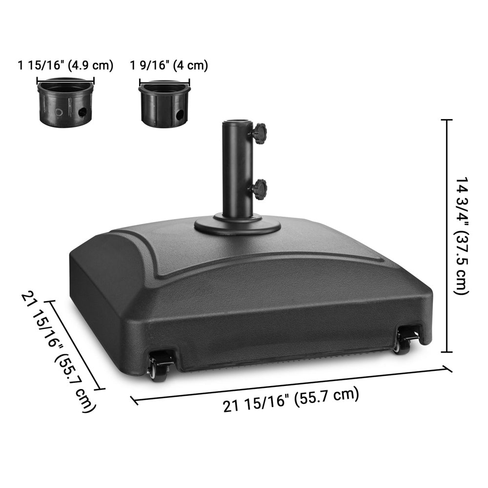Patio Umbrella Weights w/ Wheels 88-143 lb for 1 7/8 Patio Umbrella Weights w/ Wheels 88-143 lb for 1 7/8