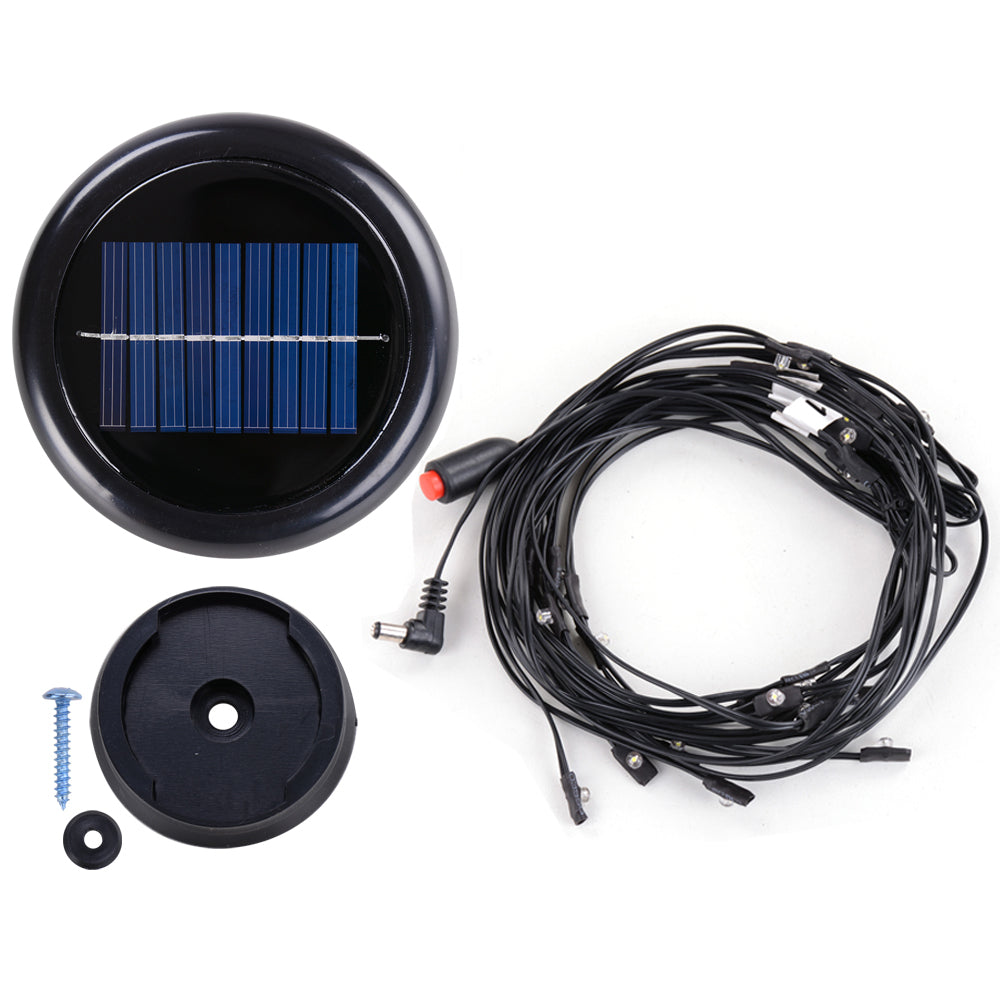 8 ft patio umbrella with lights Solar String Lights for Wooden Patio Umbrella 8ft/9ft 8-Rib