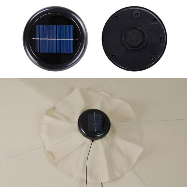 9 ft 8 rib patio umbrella string lights battery Solar String Lights for Wooden Patio Umbrella 8ft/9ft 8-Rib
