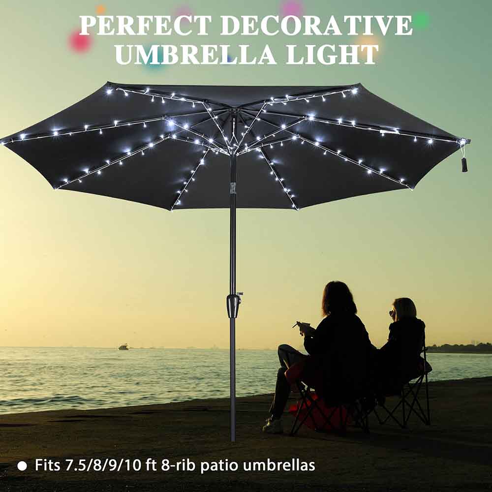Solar Lights for Patio Umbrella 9-10ft 8-Rib Remote Control Solar Lights for Patio Umbrella 9-10ft 8-Rib Remote Control