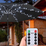 TheDisplayOutlet Solar Lights for Patio Umbrella 9-10ft 8-Rib Remote Control Image