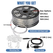 TheDisplayOutlet Outdoor Rope Light - 120V Plug-in, 1/2"(13mm), RGB Image
