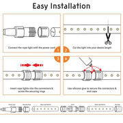 TheDisplayOutlet 150ft Outdoor Rope Light - 120V Plug-in, 1/2"(13mm), Red Image