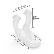 TheDisplayOutlet 1/2" Rope Light Clips Hold D13mm Outdoor Rope Light Image