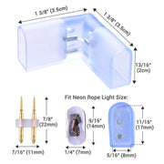 10 Set/Pack Neon Light 2-Pin Splice Connector 14x7mm