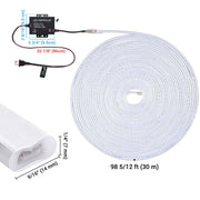 Flexible Warm White Neon Rope Light 100' RF Remote