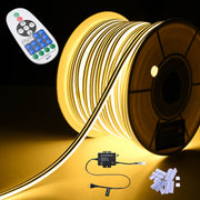 150ft Flex Neon LED Strip Warm White RF Remote