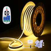 Flexible Warm White Neon Rope Light 50' RF Remote