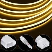 Flexible Warm White Neon Rope Light 100' RF Remote