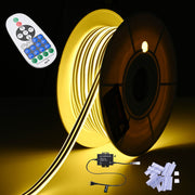 Flexible Warm White Neon Rope Light 50' RF Remote