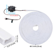 Flexible Warm White Neon Rope Light 50' RF Remote