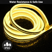 Flexible Warm White Neon Rope Light 50' RF Remote