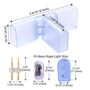 10 Set/Pack Neon Light 2-Pin Splice Connector 14x7mm