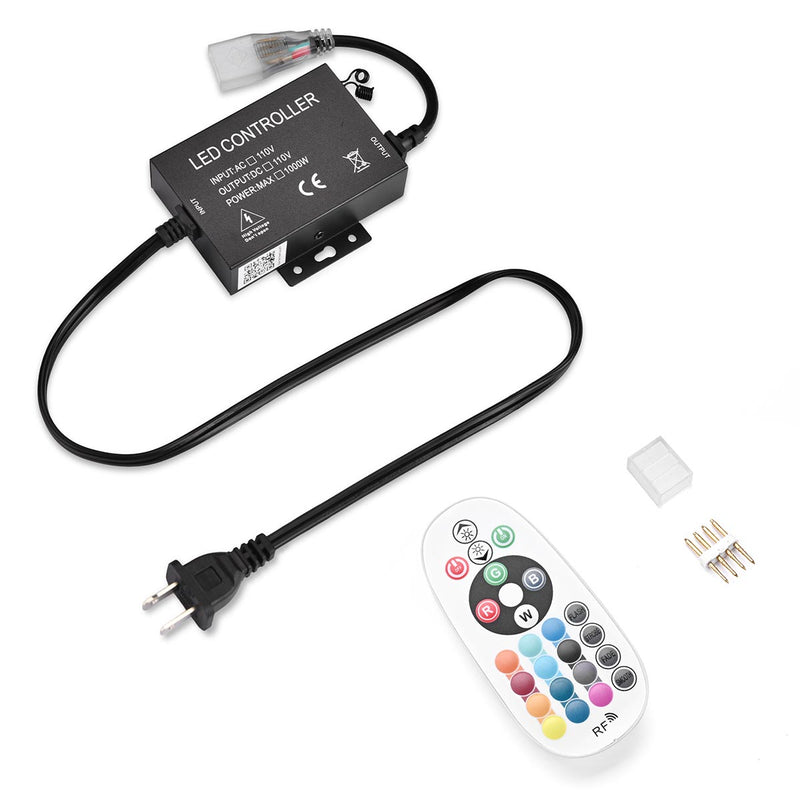 TheDisplayOutlet RGBW LED Controller & RF Remote for Outdoor Neon Rope Light 110V, 1-way Image