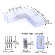 10 Set/Pack Neon Light 4-Pin Splice Connector 18x8mm