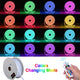 TheDisplayOutlet Hardwire 120V Outdoor Neon Rope Light RGBW App Music Sync RF Remote Image