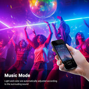 TheDisplayOutlet Hardwire 120V Outdoor Neon Rope Light RGBW App Music Sync RF Remote Image