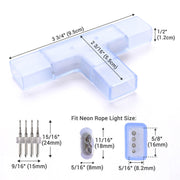 10 Set/Pack Neon Light 4-Pin Splice Connector 18x8mm