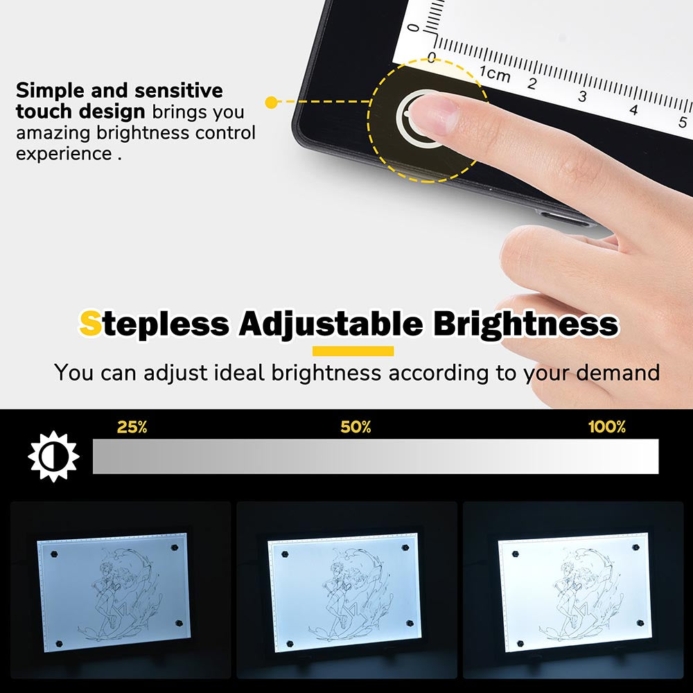 Adjustable Brightness A4 A3 LED Light Pad Tracing Light Box for Kids  Drawing - China Tracing Light Box and Light Pad A4 price