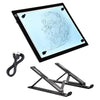 14 inch LED Tracing Light Board w/ Rotating Base & Tracing Paper