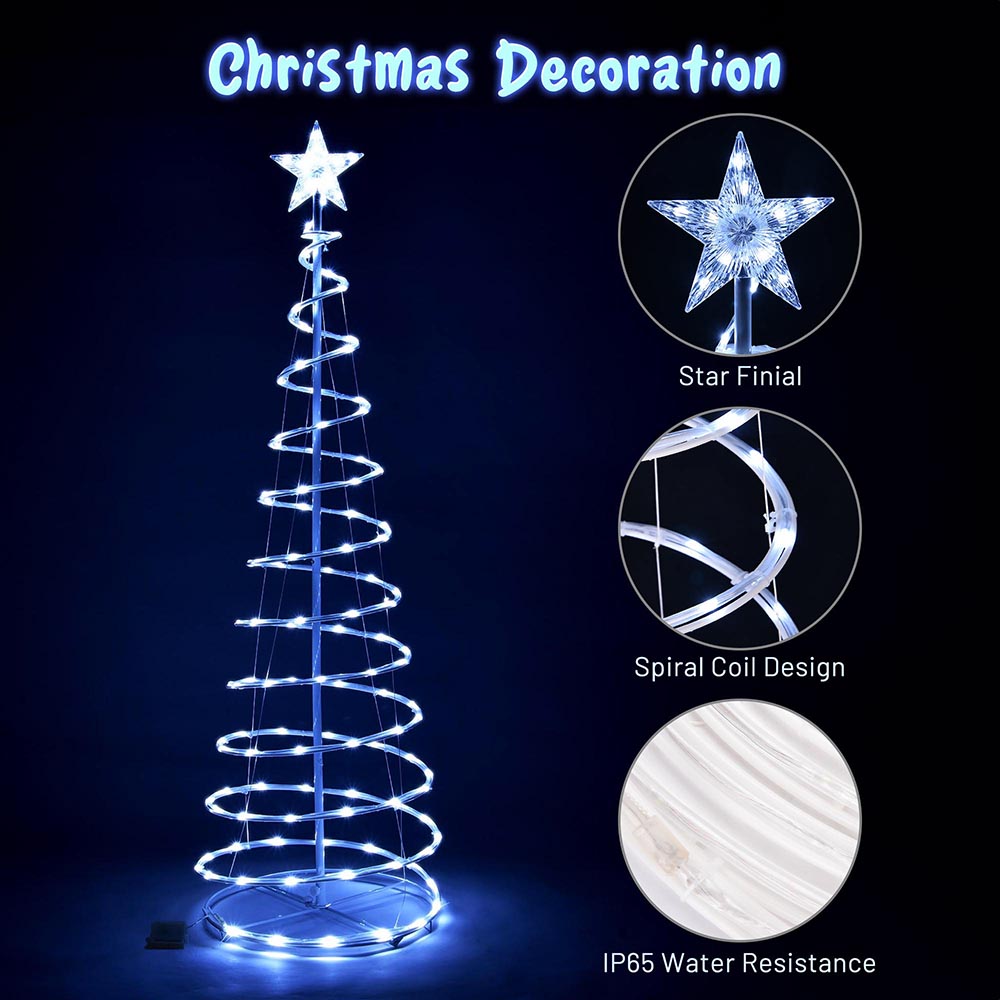 Led Rope Christmas Tree 6 Green Led Lighted Outdoor Spiral Rope Light Christmas Tree | Shelly ...
