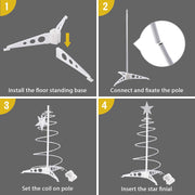 2' Lighted Spiral Xmas Tree Battery Powered