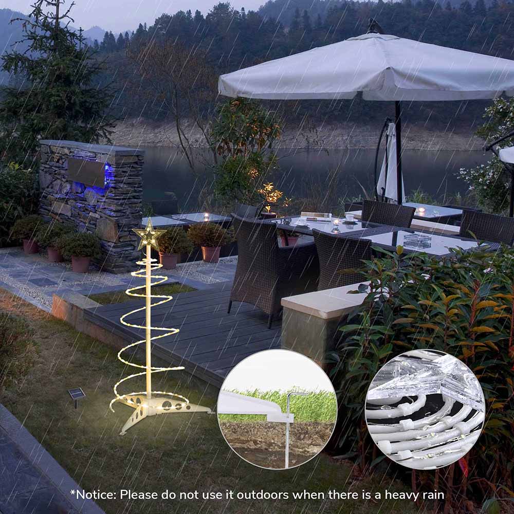 christmas tree store patio umbrellas 2' Lighted Spiral Xmas Tree Solar Powered