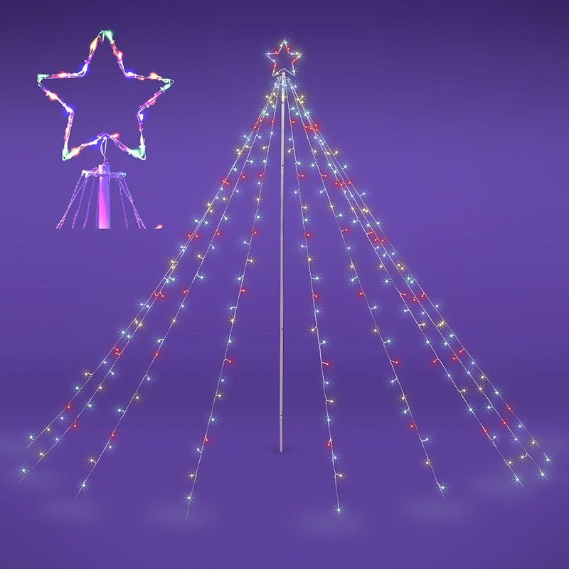 Twinkle Star Christmas String Lights, 66ft 200 LED Color Changing Tree  Light Plug in 11 Modes Functions Warm White & Multicolor with Remote Timer,  Connectable for Outdoor Indoor Xmas Party Decorations 