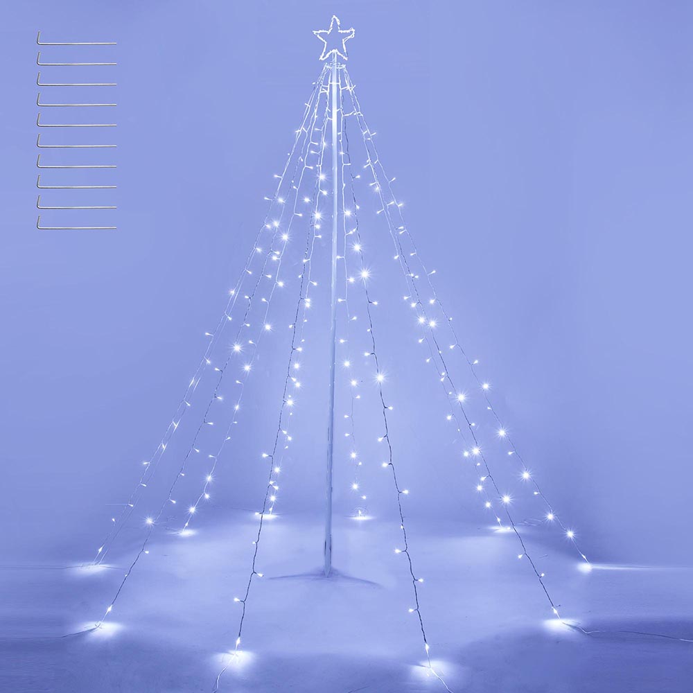 Christmas lights 500 LEDs white cold with remote control outdoors