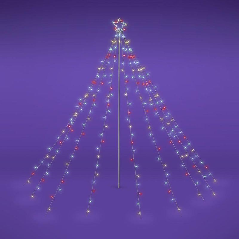 Christmas Tree Light with Pole & Star 9-String