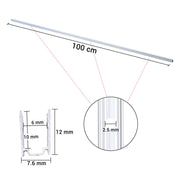 TheDisplayOutlet Aluminum Channel U-Profile 6x10mm Mounts 2700K Neon Rope Light, 39in 5ct. Image