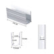TheDisplayOutlet Aluminum Channel U-Profile 6x10mm Mounts 2700K Neon Rope Light, 1in 20ct. Image