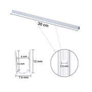 TheDisplayOutlet Aluminum Channel U-Profile 6x10mm Mounts 2700K Neon Rope Light, 12in 10ct. Image