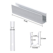 TheDisplayOutlet Aluminum Channel U-Profile 6x10mm Mounts 2700K Neon Rope Light, 2in 20ct. Image