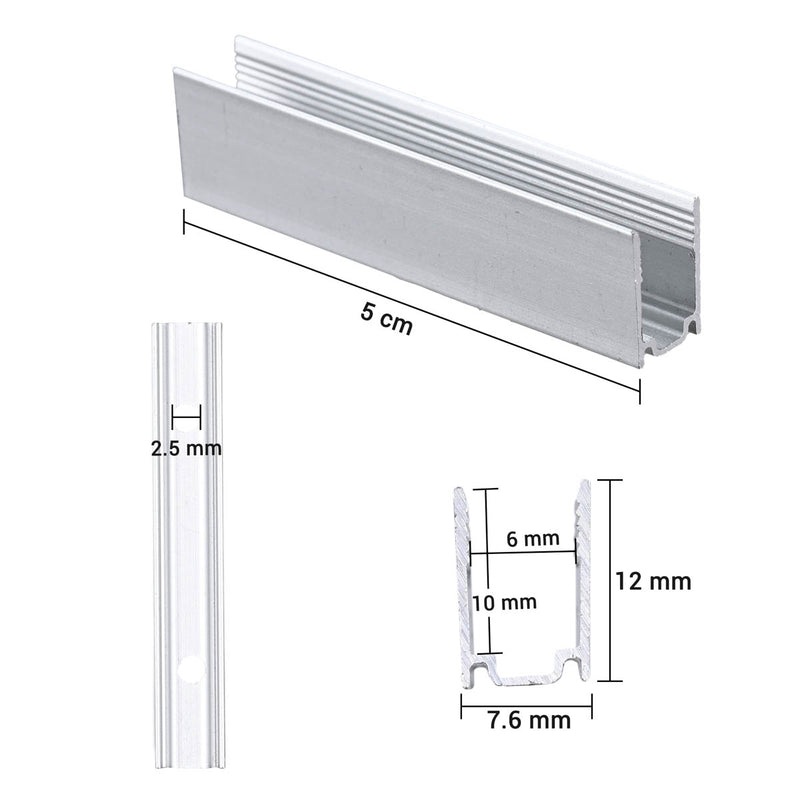 TheDisplayOutlet Aluminum Channel U-Profile 6x10mm Mounts 2700K Neon Rope Light, 2in 20ct. Image