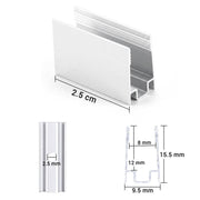 TheDisplayOutlet Aluminum Channel U-Profile 8x12mm Mounts RGBW Neon Rope Light, 1in 20ct. Image