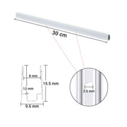 TheDisplayOutlet Aluminum Channel U-Profile 8x12mm Mounts RGBW Neon Rope Light, 12in 10ct. Image