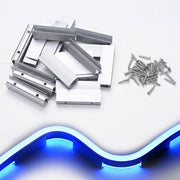 TheDisplayOutlet Aluminum Channel U-Profile 8x12mm Mounts RGBW Neon Rope Light Image