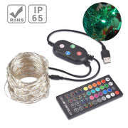 TheDisplayOutlet 33ft Bluetooth APP Control String Light with Remote USB Powered Image