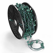 TheDisplayOutlet C9 Light Stringer Bistro Outdoor String Light 120V, 500ft Green Image