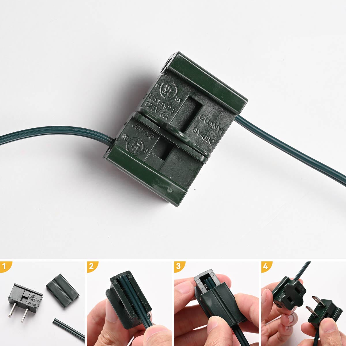 トップス WIRED 500ft Outdoor Electrical Zip-Cord Wire SPT-1 w/ Plugs & End Caps