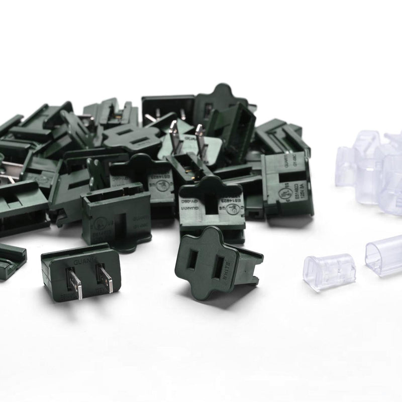 Christmas Light Zip Plug SPT-1 (Male, Female Plug, End Cap)