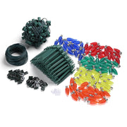 100ft C9 Pathway Lights Outdoor Christmas Light Set