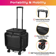 TheDisplayOutlet Rolling Case for Event Planner, Sales Rep Image