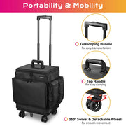 Foldable Rolling Case for Event Planner, Sales Rep