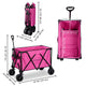 225L Folding Wagon Cart Pink Wagon for Event TradeShow